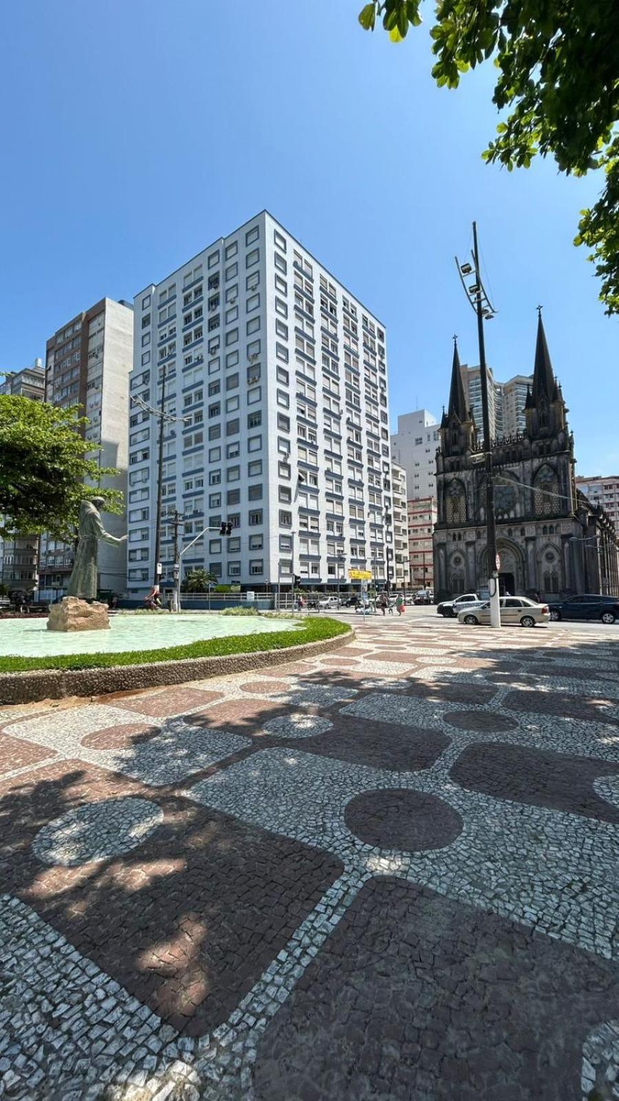 Apartamento Frente A Praia Do Embare Santos Exterior foto